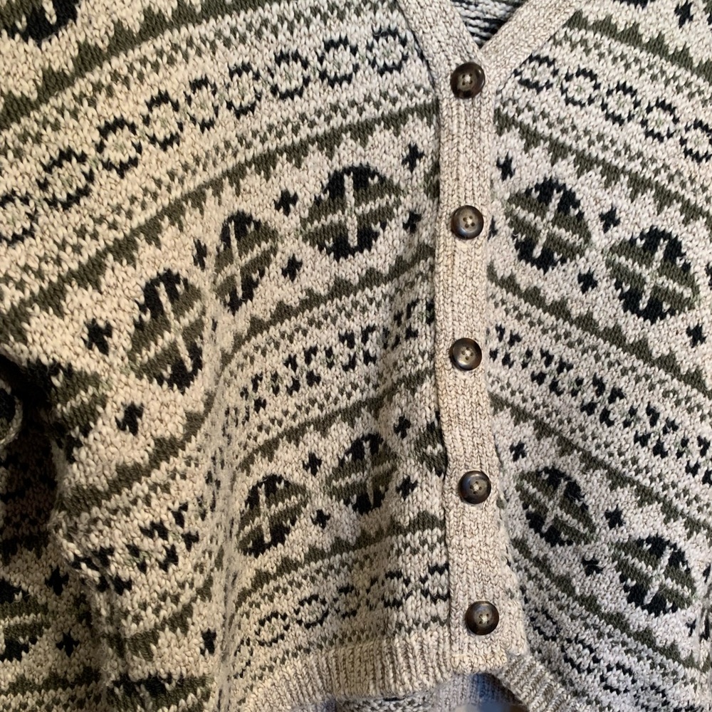 J'Ma Plum Women’s Vintage Green Sweater Size L 90s - Picture 4 of 4